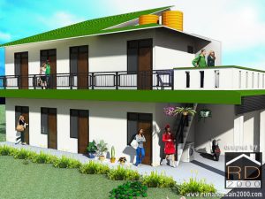 Rumah-kost-sederhana-tampak-perspektif-300x225 Bangunan Project Lists - Jasa desain rumah - Rumah Desain 2000