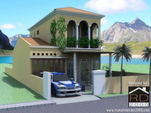 Desain-rumah-mediterania-tampak-perspektif-300x225 Desain Rumah Project Lists - Jasa desain rumah - Rumah Desain 2000