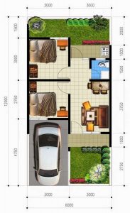 Denah-rumah-minimalis-6x12-183x300 Artikel Desain Rumah Inspirasi - Jasa desain rumah - Rumah Desain 2000