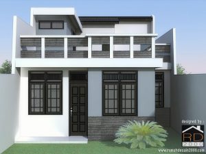 Rumah-dengan-kesan-minimalis-tampak-belakang-300x225 Desain Rumah Project Lists - Jasa desain rumah - Rumah Desain 2000