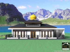 Desain-bangunan-mushola-tampak-depan-300x225 Project Lists Rumah ibadah - Jasa desain rumah - Rumah Desain 2000