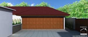 Rumah-peristirahatan-tampak-garasi-300x129 Desain Rumah Project Lists - Jasa desain rumah - Rumah Desain 2000