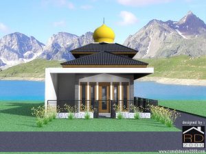 Tampak-Samping-desain-bangunan-mushola-300x225 Project Lists Rumah ibadah - Jasa desain rumah - Rumah Desain 2000