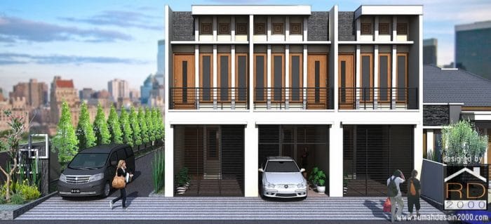 Tampak-depan-rumah-kost-2-tingkat Project Lists Rumah Kost - Jasa desain rumah - Rumah Desain 2000