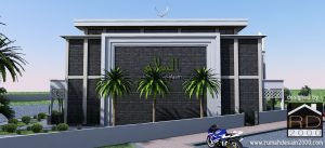 Desain-masjid-modern-tampak-arah-barat-300x137 Bangunan Project Lists Rumah ibadah - Jasa desain rumah - Rumah Desain 2000