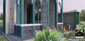 Tampak-perspektif-gambar-3D-musholla-Al-Ishlah-300x144 Bangunan Project Lists Rumah ibadah - Jasa desain rumah - Rumah Desain 2000