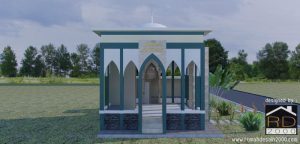 Tampak-samping-kanan-muholla-modern-300x144 Bangunan Project Lists Rumah ibadah - Jasa desain rumah - Rumah Desain 2000