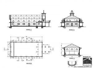 Gambar-potongan-bangunan-Gereja-HKBP-300x221 Bangunan Project Lists Rumah ibadah - Jasa desain rumah - Rumah Desain 2000