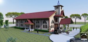 Gereja-HKBP-dengan-nuansa-melayu-tampak-perspektif-300x144 Bangunan Project Lists Rumah ibadah - Jasa desain rumah - Rumah Desain 2000