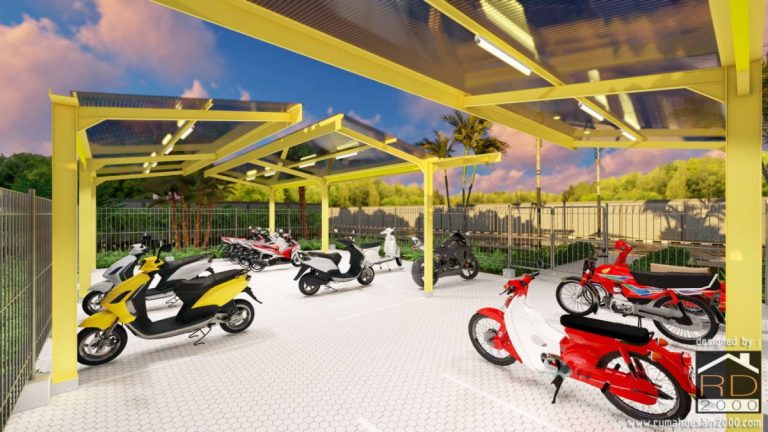 desain tempat parkir motor Bajo work-shop design and contruction: penambahan lantai ara parkir dan